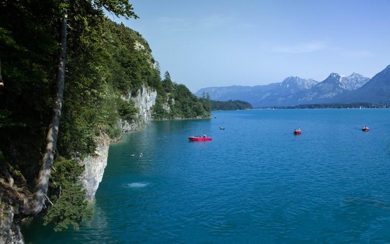 Attersee cliff diving Austria